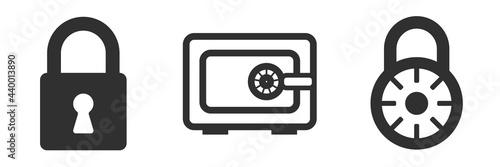 Lock and safe icon. A symbol of reliable protection, trust and safety