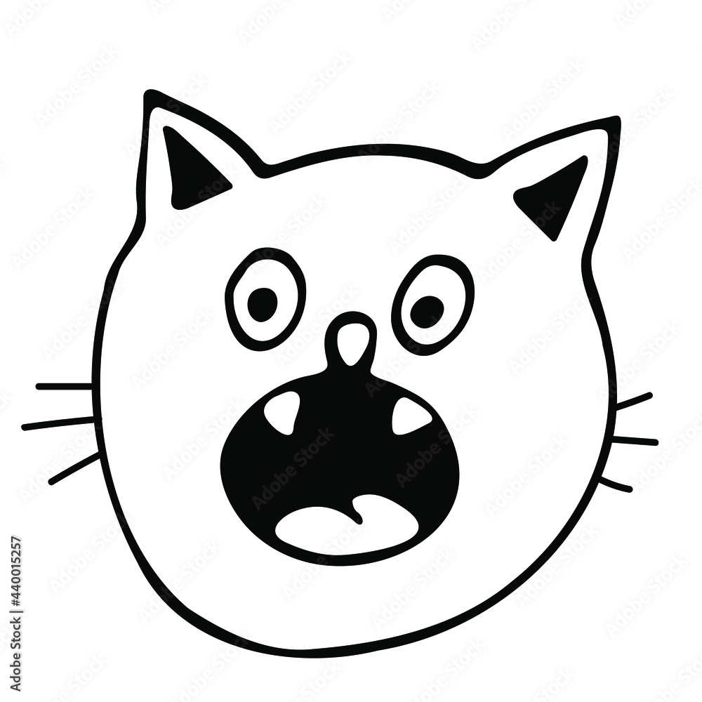 Cat hand drawn outline doodle icon. Domestic animal - cat vector sketch illustration for print, web, mobile and infographics isolated on white background. Doodle cartoon style. Cat hand drawn outline doodle icon. Domestic animal - cat vector sketch illustration for print, web, mobile and infographics isolated on white background. Doodle cartoon style.