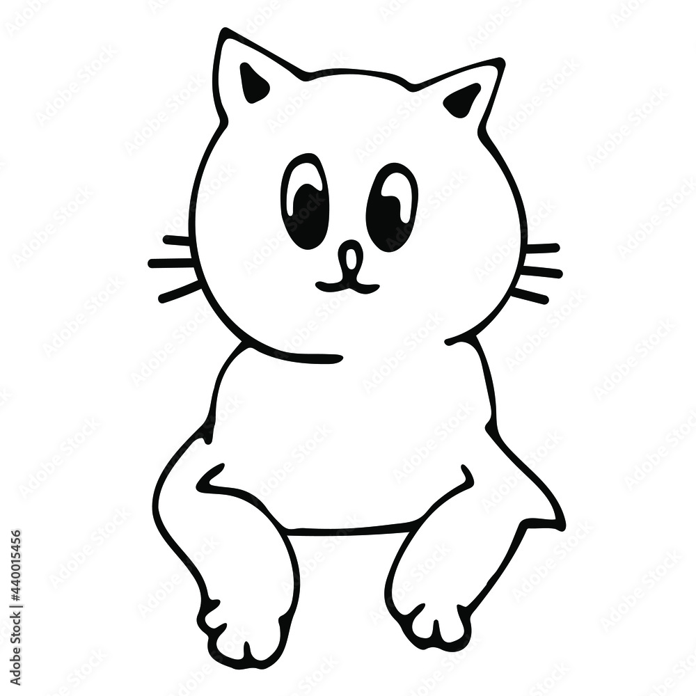 Cat hand drawn outline doodle icon. Domestic animal - cat vector sketch illustration for print, web, mobile and infographics isolated on white background. Doodle cartoon style. Cat hand drawn outline doodle icon. Domestic animal - cat vector sketch illustration for print, web, mobile and infographics isolated on white background. Doodle cartoon style.