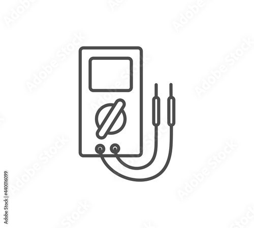 Digital multimeter vector icon sign symbol