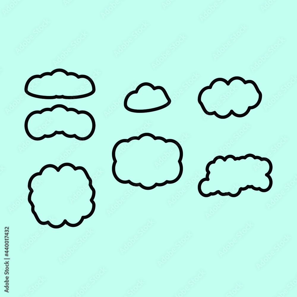 set of clouds set of clouds