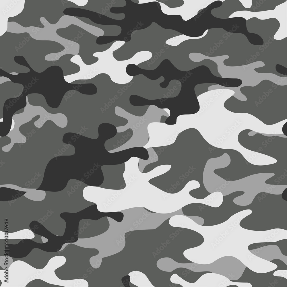 Naklejka premium Camouflage seamless pattern from spots. Military texture. Abstract camo. Print on fabric and clothing. Vector