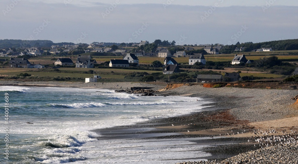 plage à plovan  en Finistère Bretagne France	