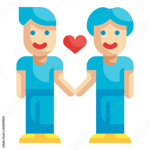 homosexual flat icon