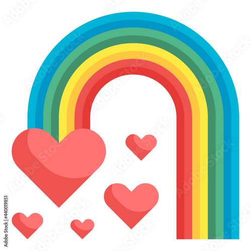 rainbow flat icon