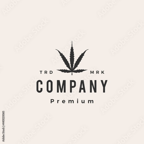ruderalis cannabis hipster vintage logo vector icon illustration