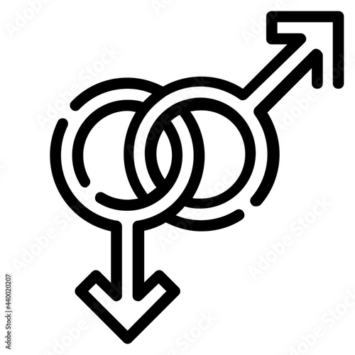 gay outline icon
