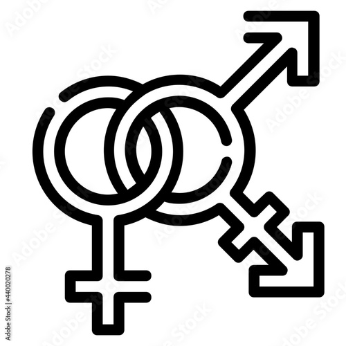 transgender outline icon