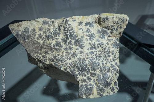 a sample of pyrolusite ore extracted, is a mineral basically composed of manganese dioxide from Lampang Thailand.