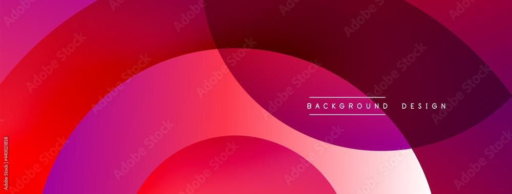 Abstract overlapping lines and circles geometric background with gradient colors Abstract overlapping lines and circles geometric background with gradient colors