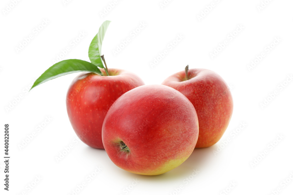 Ripe red apples isolated on white background Ripe red apples isolated on white background