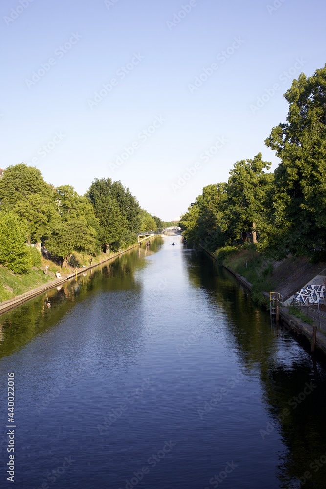 Landwehr canal in Berlin in spring time