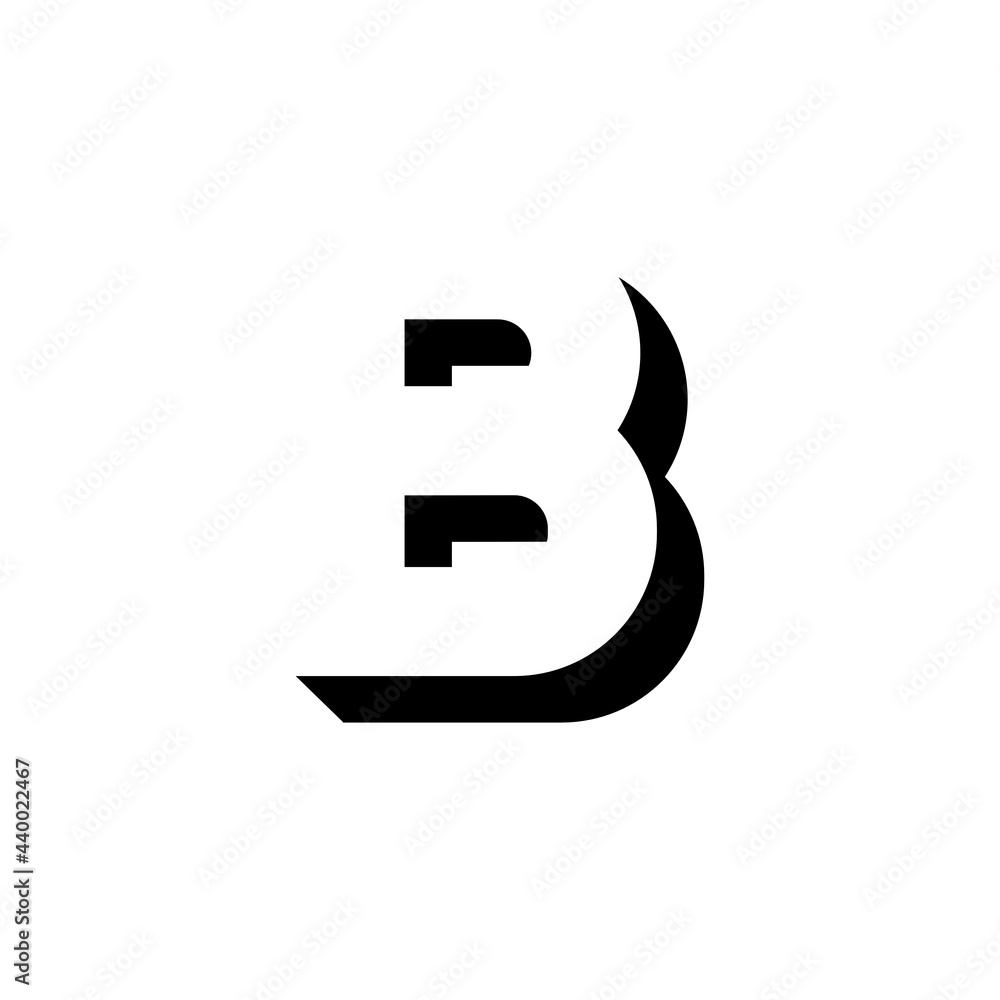 Vector Geometric Shadow Letter B Vector Geometric Shadow Letter B