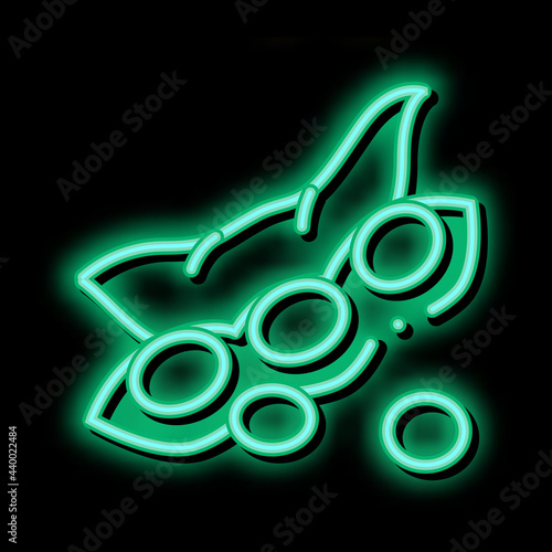 raw fresh soy bean neon light sign vector. Glowing bright icon raw fresh soy bean sign. transparent symbol illustration