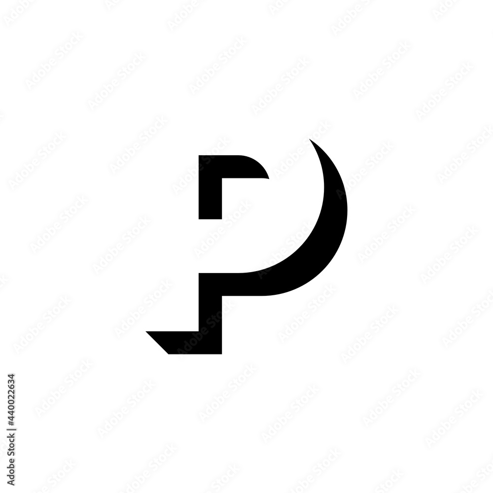 Vector Geometric Shadow Letter P Vector Geometric Shadow Letter P