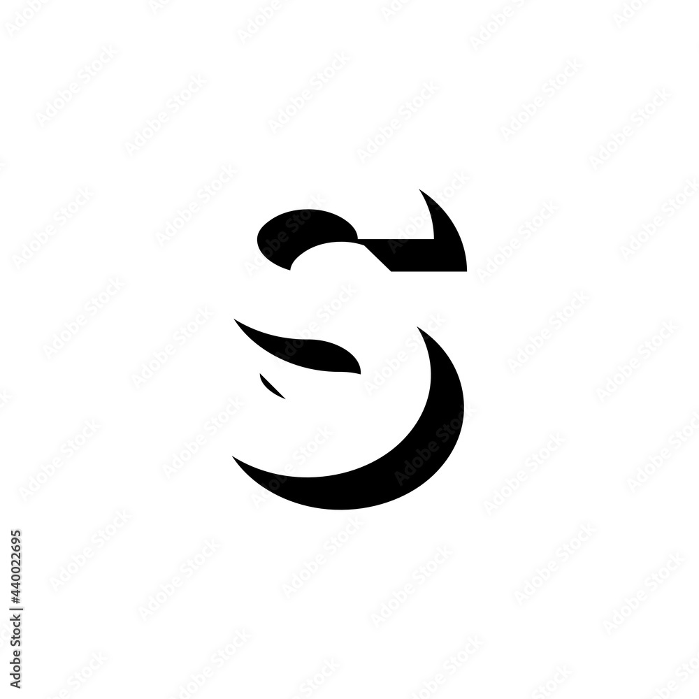 Vector Geometric Shadow Letter S Vector Geometric Shadow Letter S