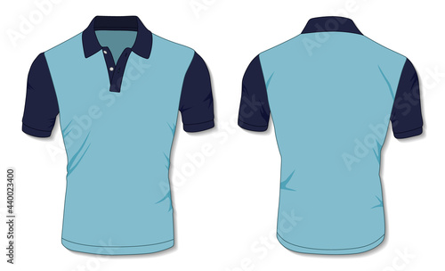Blue Polo Shirt Template