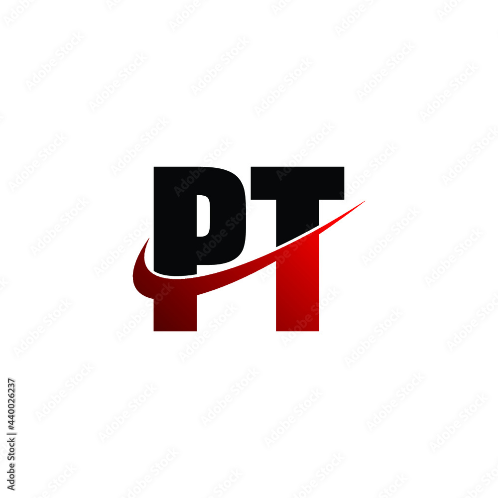 Letter PT simple logo design vector Letter PT simple logo design vector