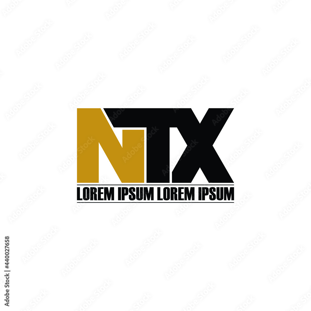 NTX letter monogram logo design vector Stock Vector Adobe Stock