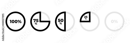 Line infographic circle. Percent circle icon vector illustration