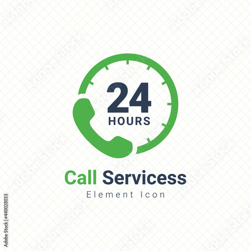 24 hours call center service care icon graphic design vector illustration
