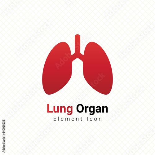 lung internal human organs respiratory icon graphic design vector