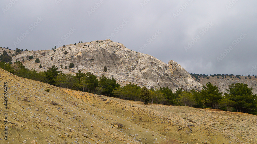 cloudy day in the crimean mountains