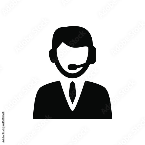 Newsreader icon vector graphic illustration