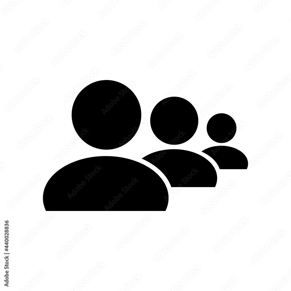 Group of three people. Team, fellowship symbol. Icon vector illustration Group of three people. Team, fellowship symbol. Icon vector illustration
