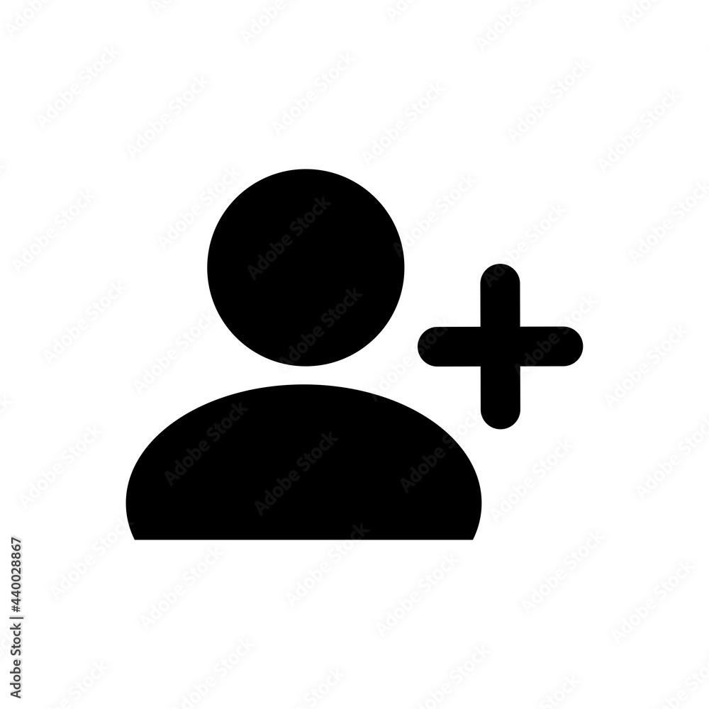 Add person synbol. User icon vector illustration Add person synbol. User icon vector illustration