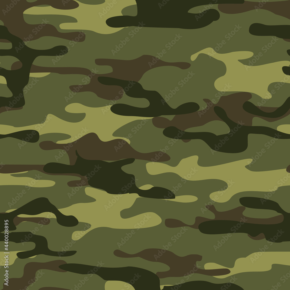 
Camouflage seamless pattern from spots. Military texture. Abstract camo. Print on fabric and clothing. Vector