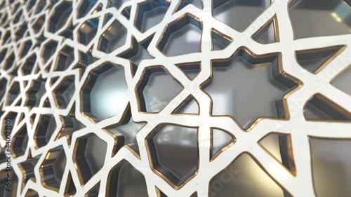 4K islamic pattern background, 3d Animation