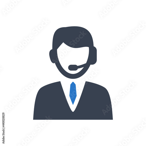 Newsreader icon vector graphic illustration