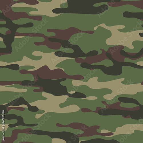  Camouflage seamless pattern from spots. Military texture. Abstract camo. Print on fabric and clothing. Vector