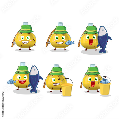 A fisherman tej cartoon picture catch a big fish