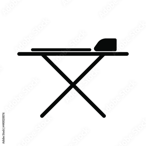 Ironing board icon. Black icon. Vector illustration.