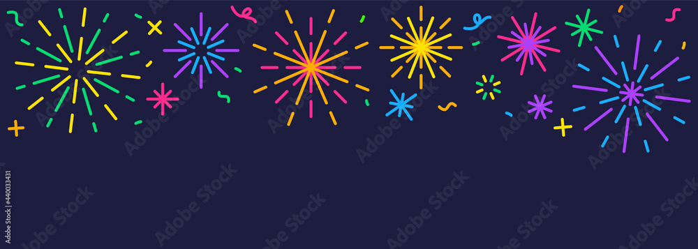 Popでかわいい花火の背景イラスト Stock ベクター Adobe Stock