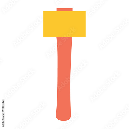 Sledge hammer for repair and construction on an isolated background. Construction or renovation. Element for design icon or logo.
