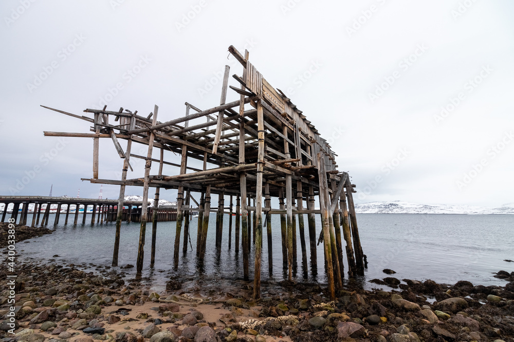 Old pier in Teriberka