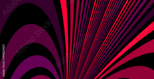 Psychedelic red colored optical illusion lines vector insane art background, LSD hallucination delirium, surreal op art linear curves in hyper 3D perspective, hypnotic design.