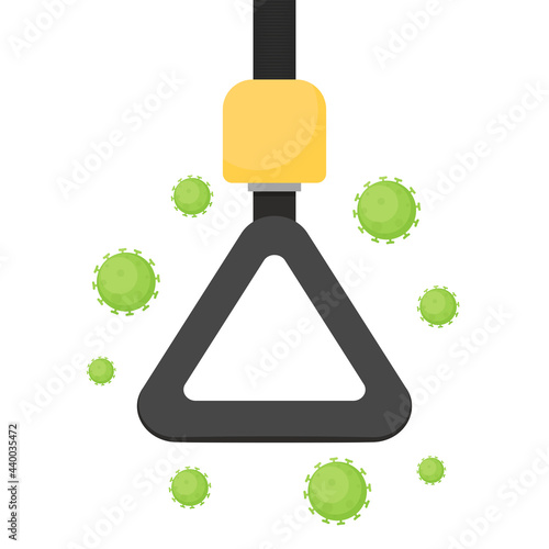 Handrail loop vector. Bacteria vector. Virus on Handrail loop vector.