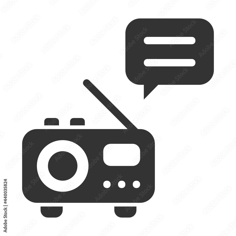 Radio solid icon. Radio solid icon.