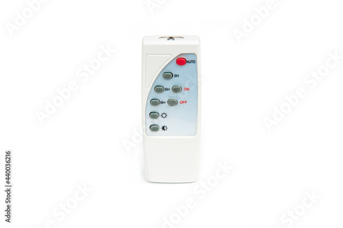 Photography Solar light remote control isolated on white background.