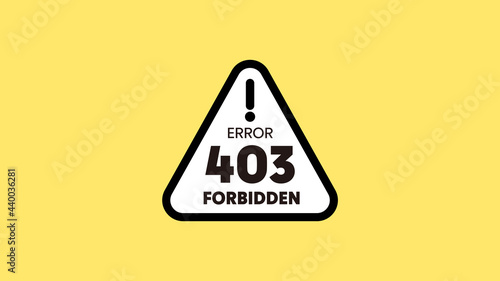 403エラーページのデザイン素材：！ ERROR 403 FORBIDDENの文字入ステータスコード - アクセス拒否
