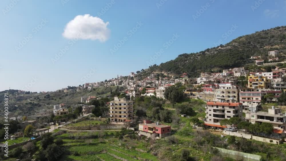 Drone shot from Chouf region towards Beirut International Airport Drone shot from Chouf region towards Beirut International Airport