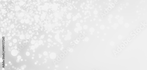 abstract light white background with bokeh, Christmas background with snow