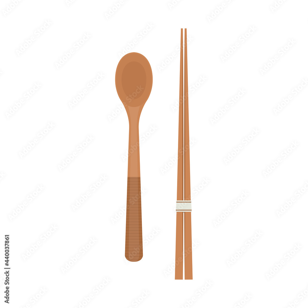 Chopsticks and spoon vector. chopsticks and spoon on white background. Chopsticks and spoon vector. chopsticks and spoon on white background.