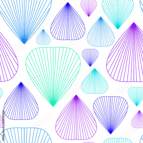 shell shape abstract seamless pattern