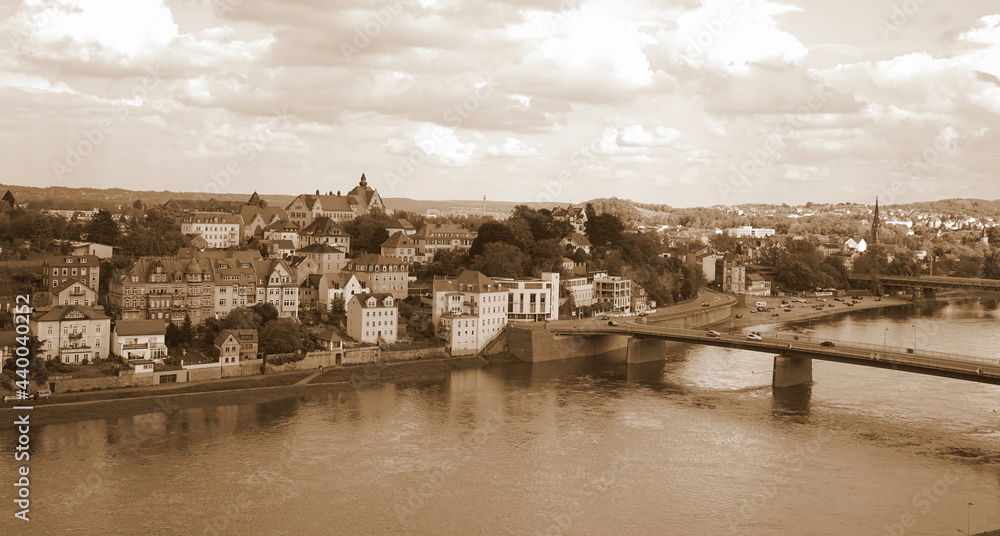 Fototapeta premium Blick über die Elbe in Meissen