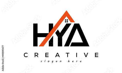 HYA letters real estate construction logo vector photo